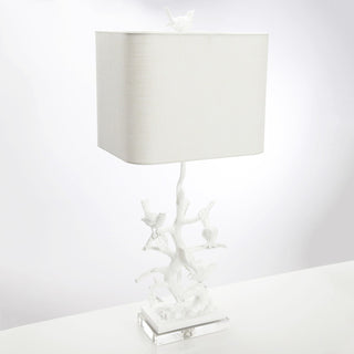 Bird on Branch Table Lamp, 29"H