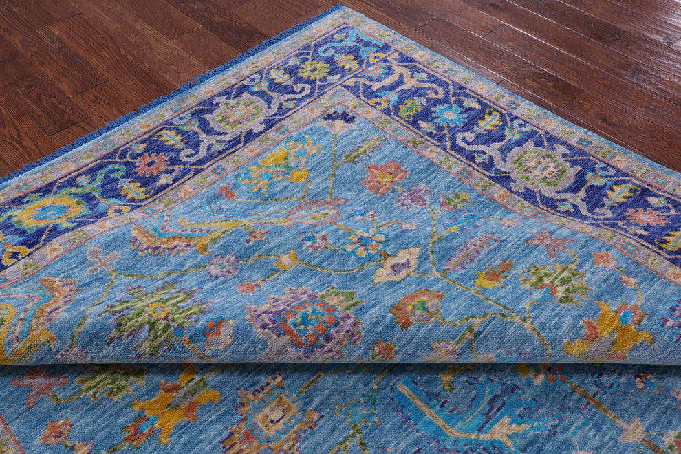 Turkish Oushak Handmade Wool Rug 8' 0" X 10' 2" - Q15604