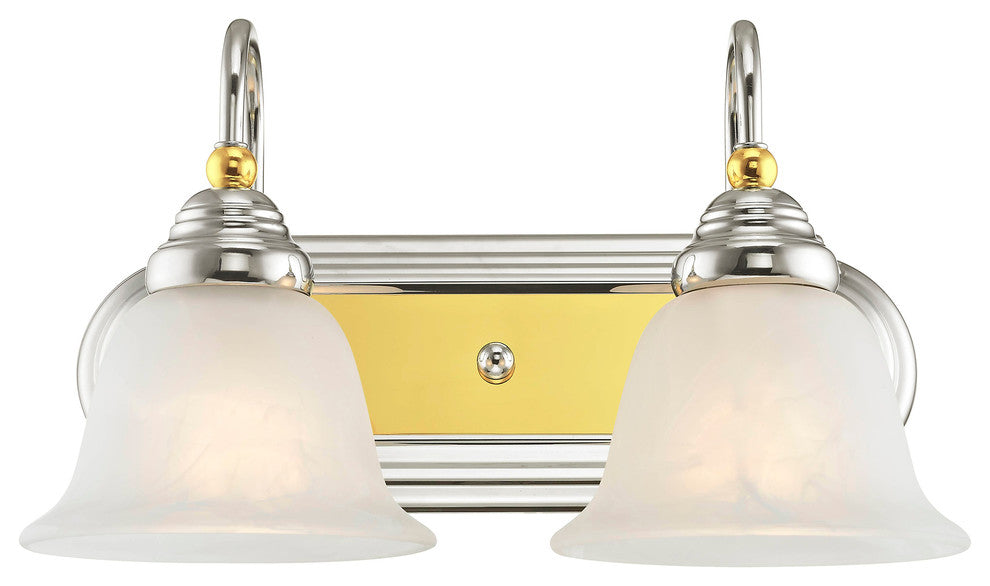 Belmont Bath Light, Chrome and Polished Brass