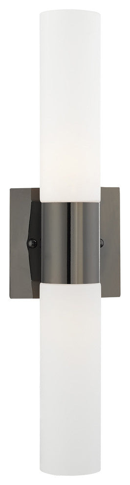 Livex Lighting Aero 2-Light ADA Bath Vanity Wall Light, Black Chrome