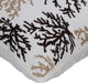 Brown Decorative Pillow Covers 18"x18" Cotton, Tropical Corals