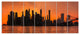 Silhouettes of Manhattan Panorama, Canvas Print, 83"x32", 7 Panels