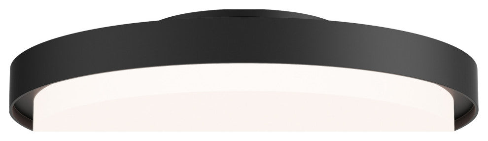 Maxim 57312 Float 12"W LED Flush Mount Drum Ceiling Fixture - Black