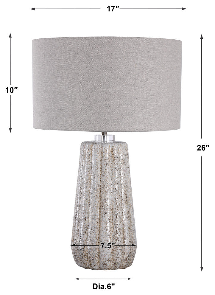Uttermost Pikes Table Lamp, Stone-Ivory, 28391-1