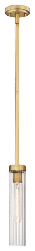 Z-LITE 1-Light Pendant, Rubbed Brass