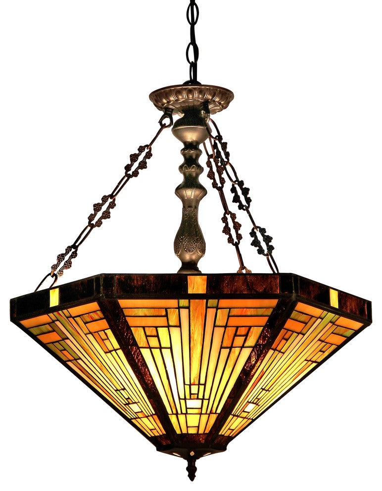 Innes 3-Light Mission Inverted Ceiling Pendant Fixture