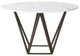 Tintern Dining Table White & Antique Brass