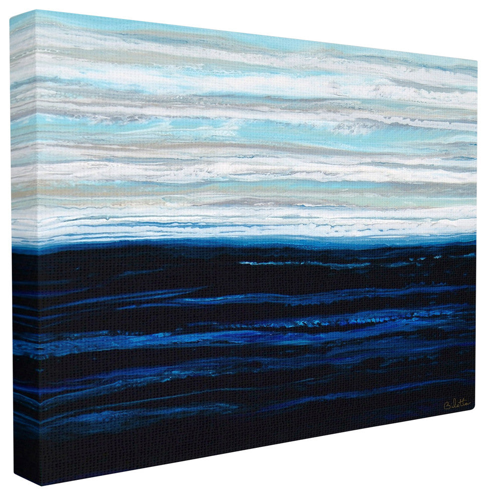 Acrylic Resin Sky Clouds Wind Abstract Stretched Canvas Wall Art, 16"x20"