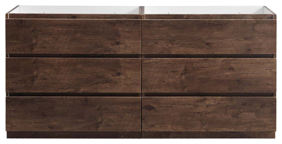 Fresca Lazzaro 72" Rosewood Double Sink Cabinet