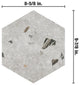 Sonar Hex Silver Porcelain Floor and Wall Tile