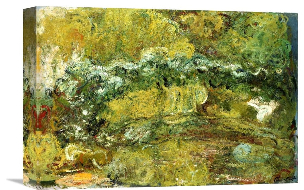 "The Japanese Bridge" Stretched Canvas Giclee by Claude Monet, 16"x11"