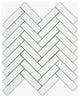 Thassos Polished 1x4 Herringbone Marble Mosaic