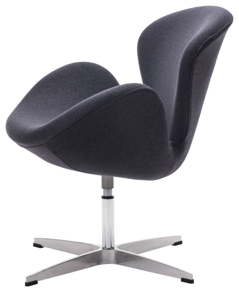Accent Chair, Steel Metal, Fabric, Gray, Silver, Lounge Lobby Hospitality