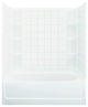 Sterling Ensemble 60.25"x42"x74.25" Vikrell Left-Hand Bath, White
