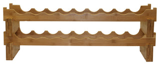 Oceanstar 18-Bottle Stackable Bamboo Wine Rack
