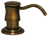 Solid Brass Soap, Lotion Dispenser, Antique Brass