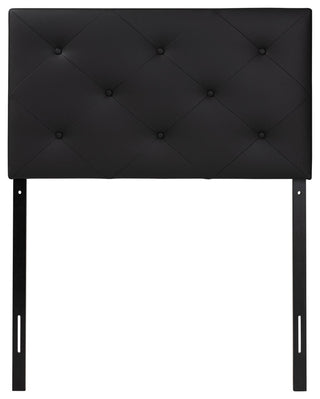 Baltimore Modern Black Faux Leather Upholstered Twin Size Headboard