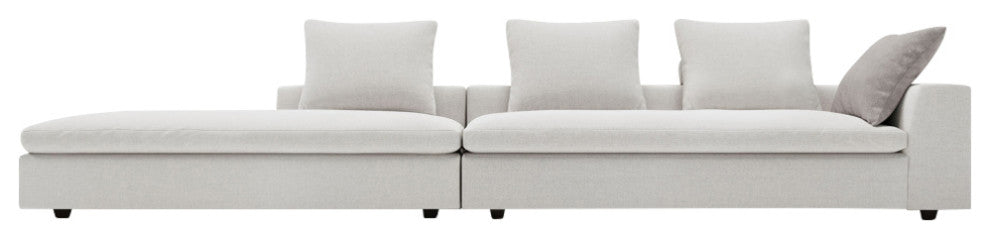 Lucerne Modular Chaise, Ashen Fabric, Ashen Fabric, Set08a-2pc