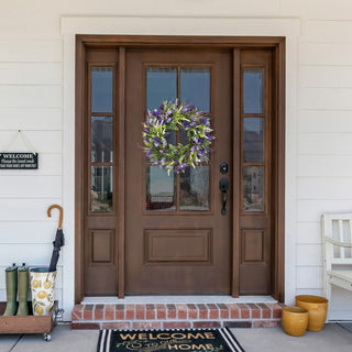 Lavender and Foliage Artificial Spring Wreath 24"