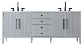 Home Living 84" Double Bathroom Vanity, Grey