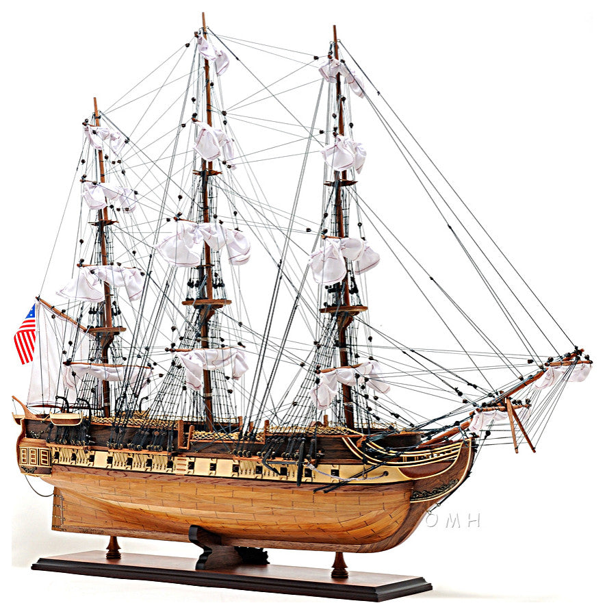 Old Modern Handicrafts T097A USS Constitution Midsize With Display Case