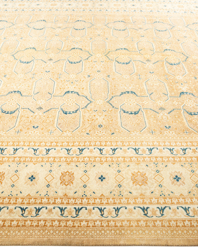 Mogul, One-of-a-Kind Hand-Knotted Area Rug Yellow, 7' 10" x 9' 7"
