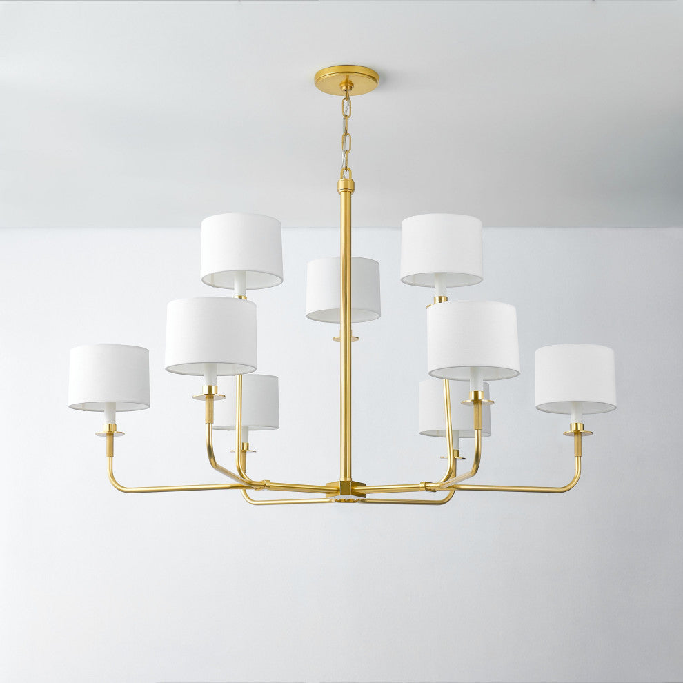 Paramus 48" Wide 1-Light Aged Brass Chandelier