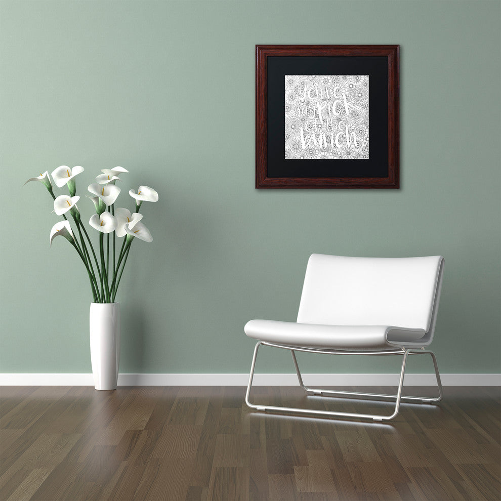 Hello Angel 'Pick of the Bunch' Art, Wood Frame, Black Mat, 16x16