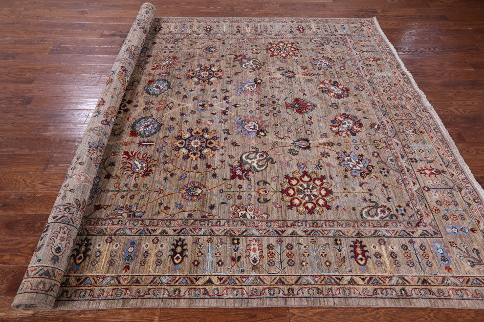 Persian Tabriz Hand Knotted Wool Rug 8' 2" X 11' 4" Q9994