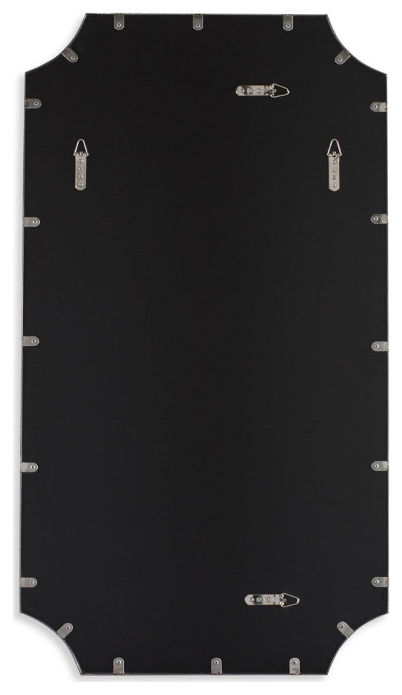 Uttermost Lennox Black Scalloped Corner Mirror 09709