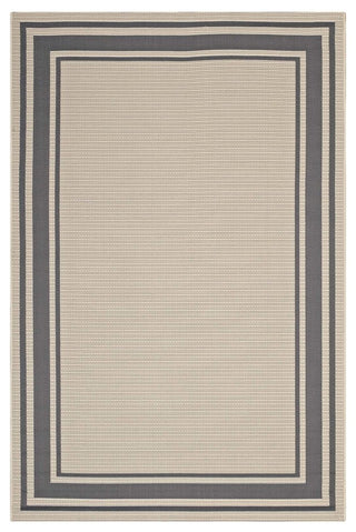 Rim Solid Border Borderline 8'x10' Indoor and Outdoor Area Rug