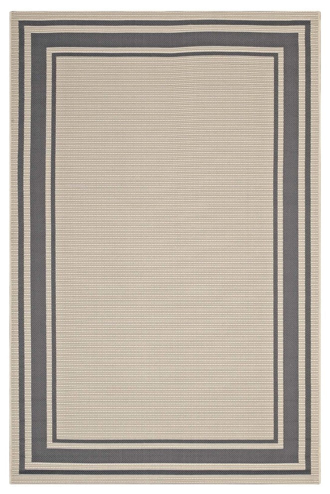 Rim Solid Border Borderline 8'x10' Indoor and Outdoor Area Rug