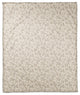 Greige Leaves 50x60 Coral Fleece Blanket