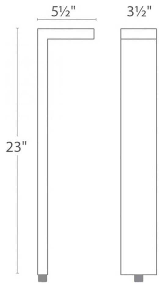 Ledge LED 12V Path-Light 2700K, Black