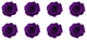 Regular Preserved Roses, Set of 8, Velvet Plum