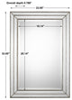 Metallic Silver Finish Featuring Grooved Texture And Mirror Inlays. Mirror