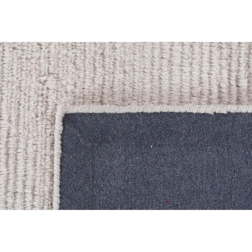 Bliss Solid Area Rug, Light Gray, 6'x9'