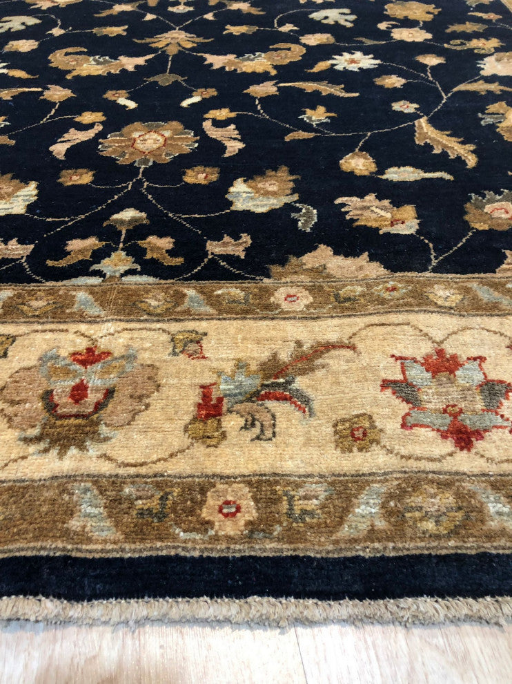 Navy Traditional Oriental Peshwar Area Rug