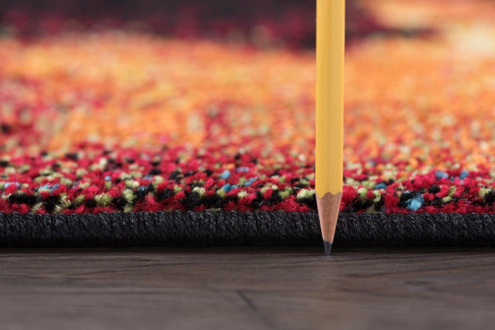 Vida Contemporary Abstract Multi-Color Rectangle Area Rug, 8' x 10'