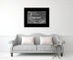 Chicago, Illinois Monochrome Map Print On Canvas With Black Frame, 28" X 37"
