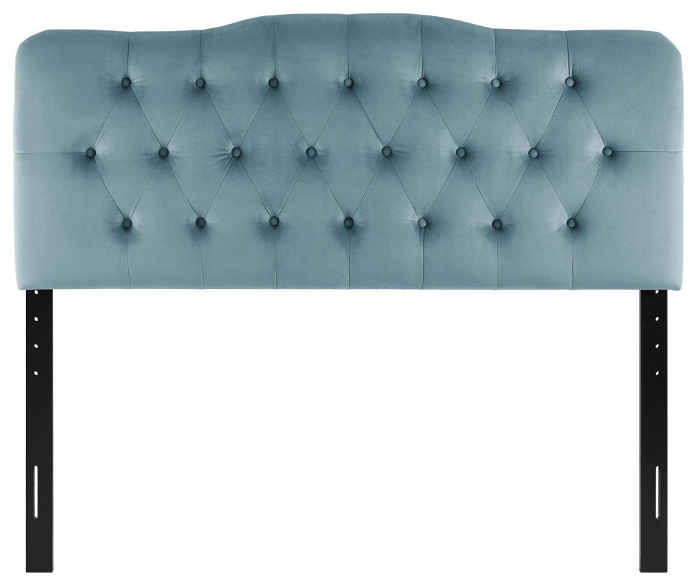 Annabel Full Diamond Tufted Performance Velvet Headboard MOD-6128-LBU