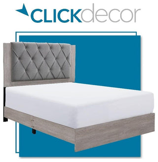 ClickDecor Kenton Platform Bed Queen Size Light Gray