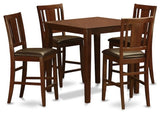 5-Piece Pub Table Set, Counter Height Table And 4 Stools