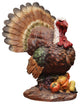 10" Autumn Thanksgiving Turkey Table Top Decoration With Bountiful Harvest