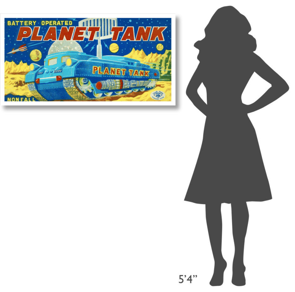 "Planet Tank" Digital Paper Print by Retrotrans, 42"x22"