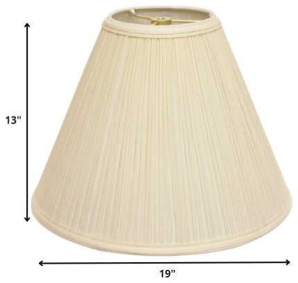 19" Ivory Deep Cone Slanted Broadcloth Lampshade
