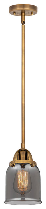 Small Bell Mini Pendant, Brushed Brass, Plated Smoke, Plated Smoke