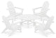 Vineyard 5-Piece Adirondack Chair Conversation Set, White