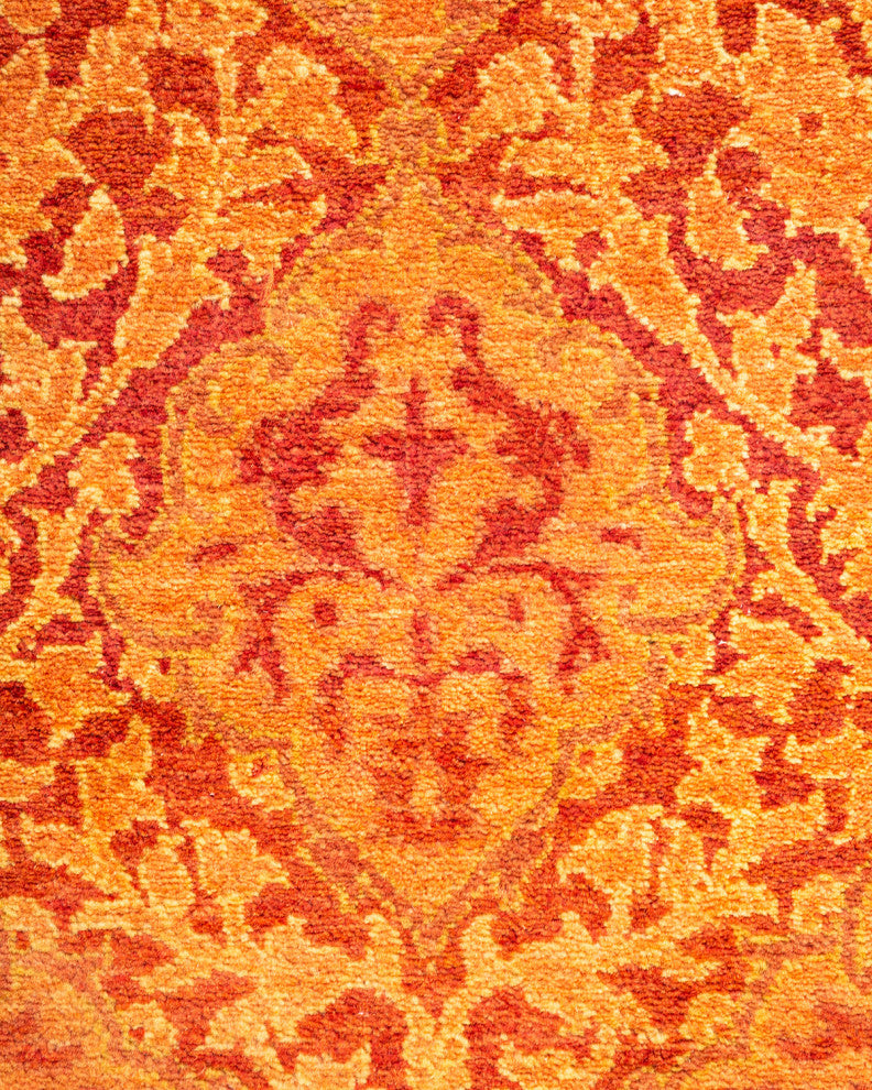 Mogul, One-of-a-Kind Hand-Knotted Area Rug Orange, 2'7"x11'7"