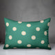 Blue Button Pattern Throw Pillow